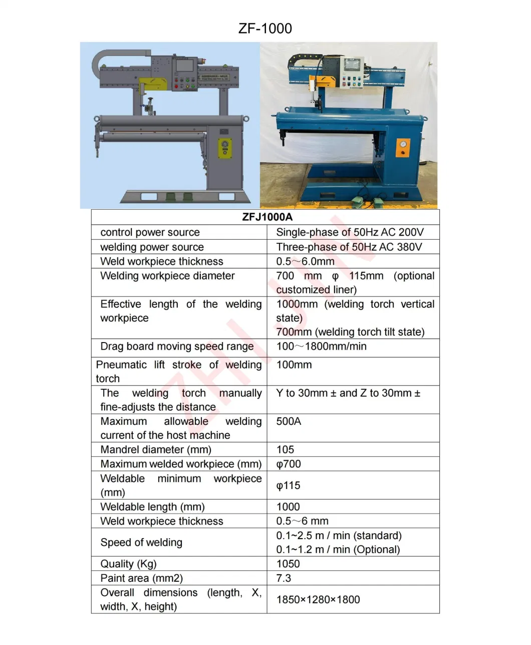 Desktop TIG/MIG Longitudinal/Circumferential/Straight/Circular/Ring/Girth/Circle Seam Automatic LPG Tank Water Heater Pipe Flange Welding Machine